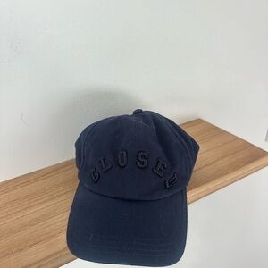 Closed Dark Blue Baseball Cap